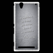 Coque Sony Xperia T2 Ultra Expérience Noir Citation Oscar Wilde