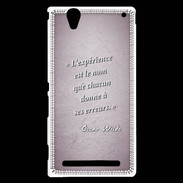 Coque Sony Xperia T2 Ultra Expérience Rose Citation Oscar Wilde