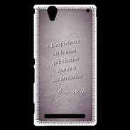 Coque Sony Xperia T2 Ultra Expérience Violet Citation Oscar Wilde