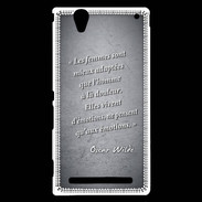 Coque Sony Xperia T2 Ultra Femmes émotions Noir Citation Oscar Wilde