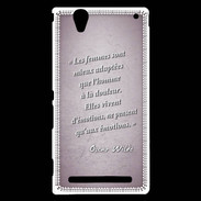 Coque Sony Xperia T2 Ultra Femmes émotions Rose Citation Oscar Wilde