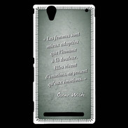 Coque Sony Xperia T2 Ultra Femmes émotions Vert Citation Oscar Wilde