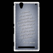 Coque Sony Xperia T2 Ultra Homme animal Bleu Citation Oscar Wilde