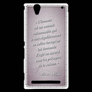 Coque Sony Xperia T2 Ultra Homme animal Rose Citation Oscar Wilde