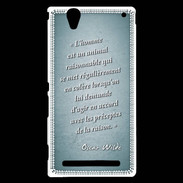 Coque Sony Xperia T2 Ultra Homme animal Turquoise Citation Oscar Wilde