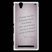 Coque Sony Xperia T2 Ultra Homme veut Rose Citation Oscar Wilde