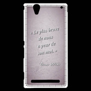 Coque Sony Xperia T2 Ultra Brave Rose Citation Oscar Wilde