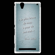 Coque Sony Xperia T2 Ultra Brave Turquoise Citation Oscar Wilde