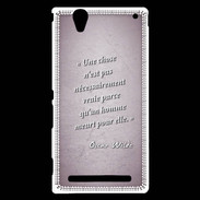 Coque Sony Xperia T2 Ultra Chose vraie Rose Citation Oscar Wilde