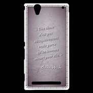 Coque Sony Xperia T2 Ultra Chose vraie Violet Citation Oscar Wilde