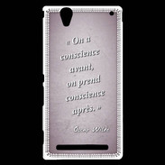 Coque Sony Xperia T2 Ultra Conscience Rose Citation Oscar Wilde