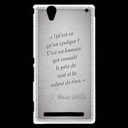 Coque Sony Xperia T2 Ultra Cynique Gris Citation Oscar Wilde