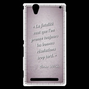 Coque Sony Xperia T2 Ultra Fatalité Rose Citation Oscar Wilde