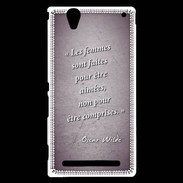 Coque Sony Xperia T2 Ultra Femmes comprises Violet Citation Oscar Wilde