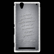 Coque Sony Xperia T2 Ultra Les livres Noir Citation Oscar Wilde