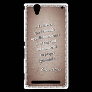 Coque Sony Xperia T2 Ultra Les livres Rouge Citation Oscar Wilde