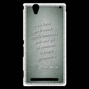 Coque Sony Xperia T2 Ultra Les livres Vert Citation Oscar Wilde