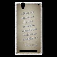 Coque Sony Xperia T2 Ultra Maison coeur Sepia Citation Oscar Wilde