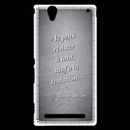 Coque Sony Xperia T2 Ultra Résister Noir Citation Oscar Wilde