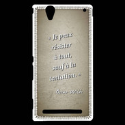 Coque Sony Xperia T2 Ultra Résister Sepia Citation Oscar Wilde