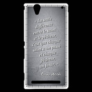 Coque Sony Xperia T2 Ultra Saint pêcheur Noir Citation Oscar Wilde