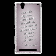 Coque Sony Xperia T2 Ultra Saint pêcheur Rose Citation Oscar Wilde