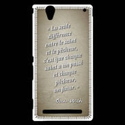 Coque Sony Xperia T2 Ultra Saint pêcheur Sepia Citation Oscar Wilde