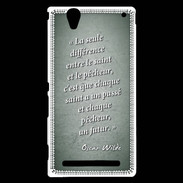 Coque Sony Xperia T2 Ultra Saint pêcheur Vert Citation Oscar Wilde
