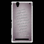 Coque Sony Xperia T2 Ultra Saint pêcheur Violet Citation Oscar Wilde