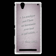 Coque Sony Xperia T2 Ultra La musique Rose Citation Oscar Wilde