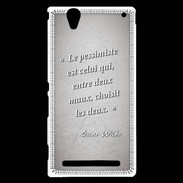 Coque Sony Xperia T2 Ultra Pessimiste Gris Citation Oscar Wilde