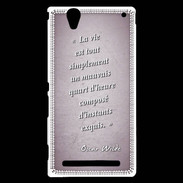 Coque Sony Xperia T2 Ultra Quart d'heure Rose Citation Oscar Wilde