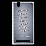 Coque Sony Xperia T2 Ultra Ame nait Bleu Citation Oscar Wilde