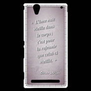 Coque Sony Xperia T2 Ultra Ame nait Rose Citation Oscar Wilde
