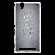 Coque Sony Xperia T2 Ultra Ame nait Noir Citation Oscar Wilde