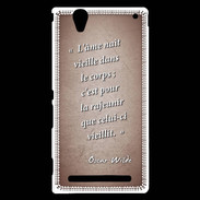 Coque Sony Xperia T2 Ultra Ame nait Rouge Citation Oscar Wilde