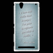 Coque Sony Xperia T2 Ultra Ame nait Turquoise Citation Oscar Wilde