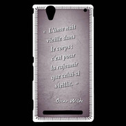 Coque Sony Xperia T2 Ultra Ame nait Violet Citation Oscar Wilde