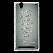 Coque Sony Xperia T2 Ultra Avis gens Vert Citation Oscar Wilde