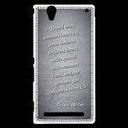 Coque Sony Xperia T2 Ultra Bons heureux Noir Citation Oscar Wilde