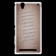 Coque Sony Xperia T2 Ultra Bons heureux Rouge Citation Oscar Wilde