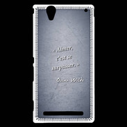 Coque Sony Xperia T2 Ultra Aimer Bleu Citation Oscar Wilde