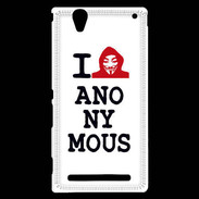 Coque Sony Xperia T2 Ultra I love anonymous