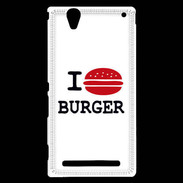 Coque Sony Xperia T2 Ultra I love Burger