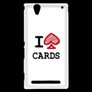 Coque Sony Xperia T2 Ultra I love Cards spade