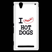 Coque Sony Xperia T2 Ultra I love Hot Dogs