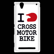 Coque Sony Xperia T2 Ultra i love Cross Motor