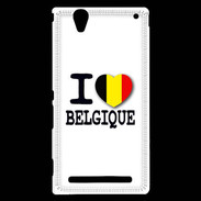 Coque Sony Xperia T2 Ultra I love Belgique 2