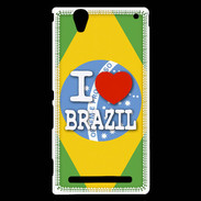 Coque Sony Xperia T2 Ultra I love Brazil 3