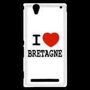 Coque Sony Xperia T2 Ultra I love Bretagne